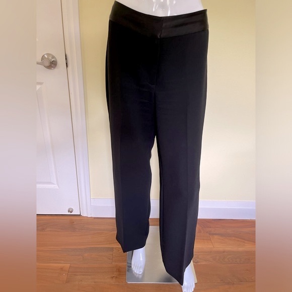 Talbots Heritage style black dress pants with black satin waist line US 10 - Picture 8 of 16